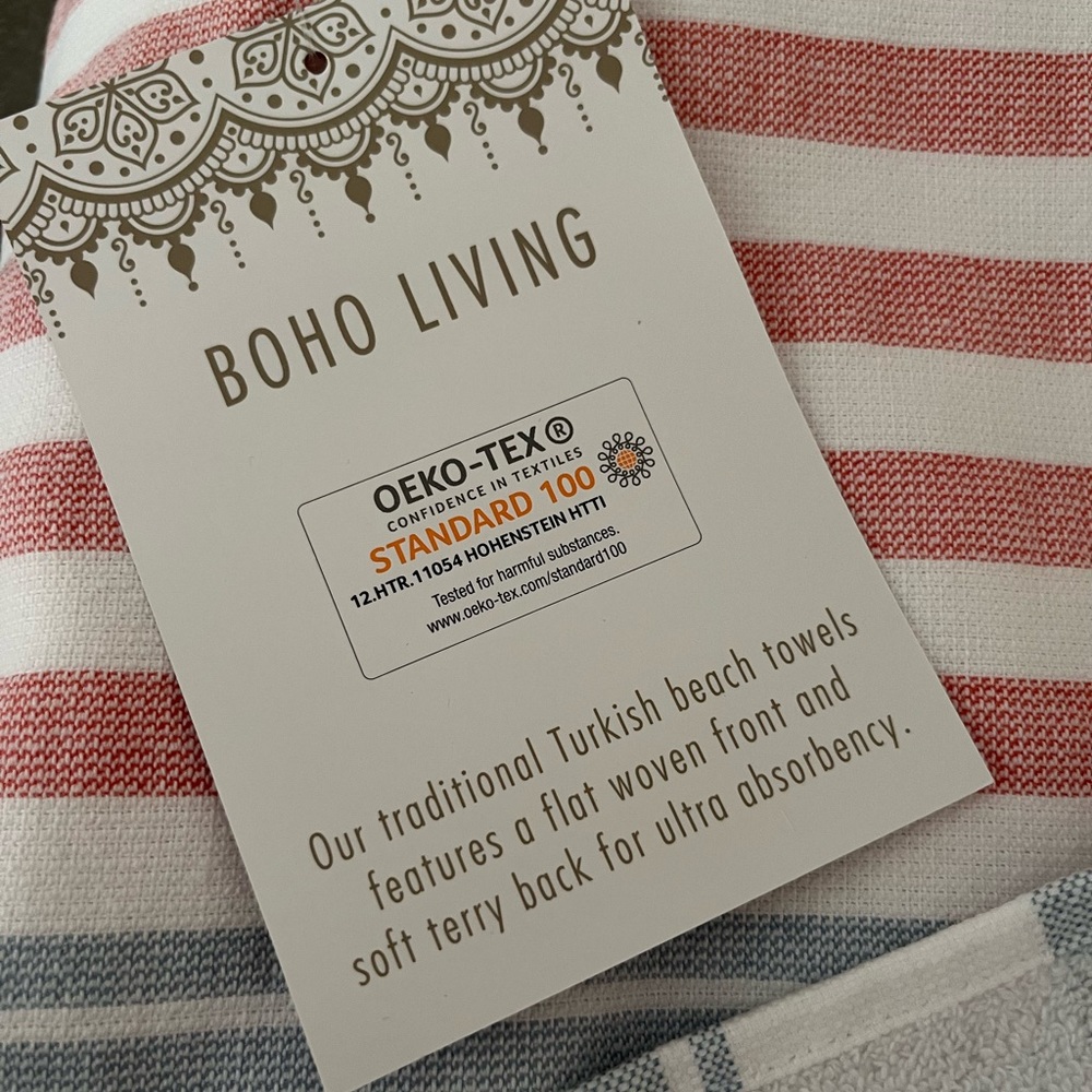 Boho Living Beach or Bath Towel